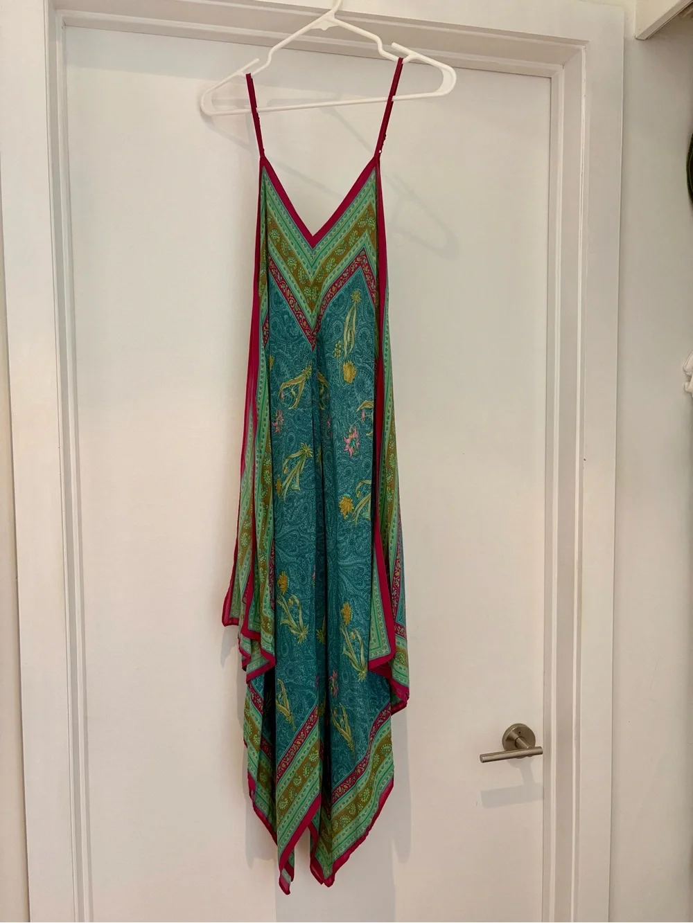 Vintage Anthropologie Holding Horses 100% Silk Bandana Dress